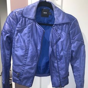 Cool Blue Asos Motorcycle Jacket